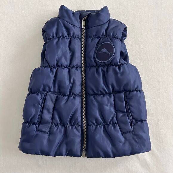 Tommy Bahama Other - Tommy Bahama Navy Blue Full Zip Puffer Vest Size 12 months
